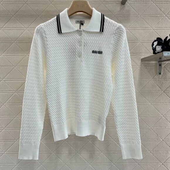 Miu Miu Women's Knit Long Sleeve Top - Picture 1 of 8